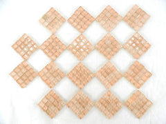 BORDÜRE Glasmosaik Lachs Klarglas Borde 18 x Quadrate 50 x 50 mm 288 Steine 5 mm