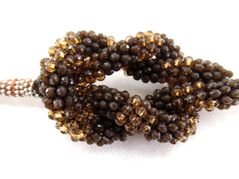 Fashion Jewelry Armband braun Modeschmuck Magnetverschluss Perlen Knoten