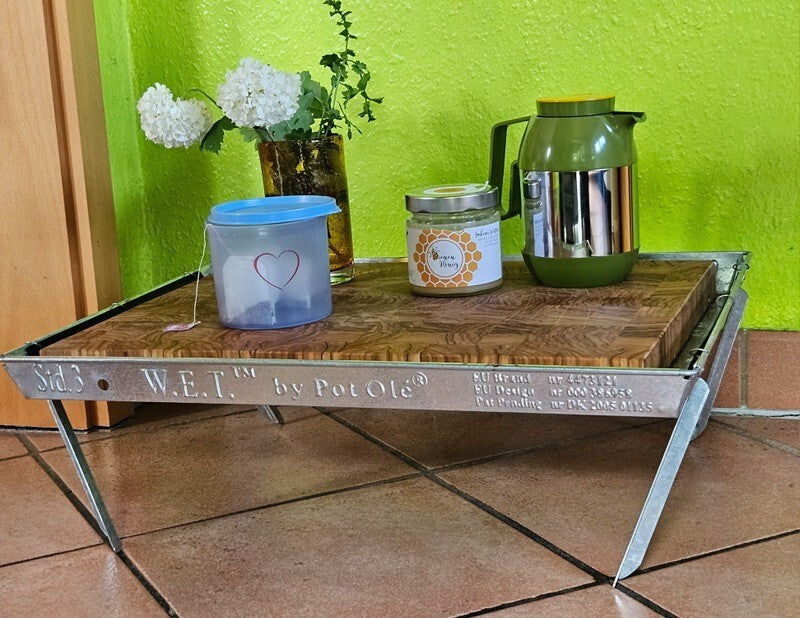 Tablett Tisch Serviertisch Beistelltisch verzinkter Stahl Sofatisch Outdoor Deko