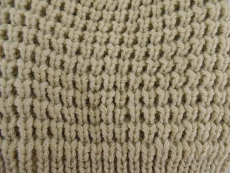 Mützen Strickmützen Umschlag in 4 Farb - Varianten Beige Rosa Rot d. Braun