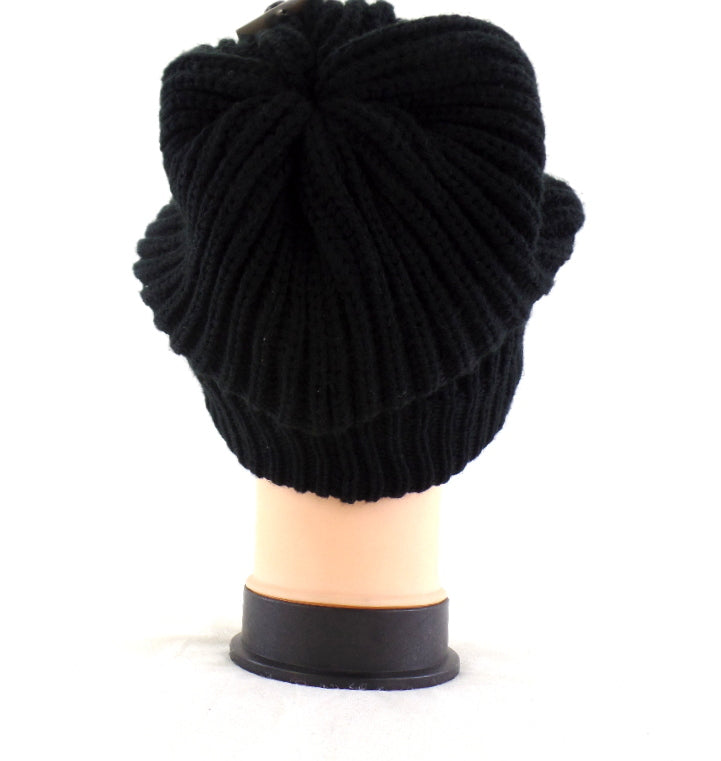 Mütze Beanie Strick Schirmmütze Schwarz 100% Polyacryl Highlight Company