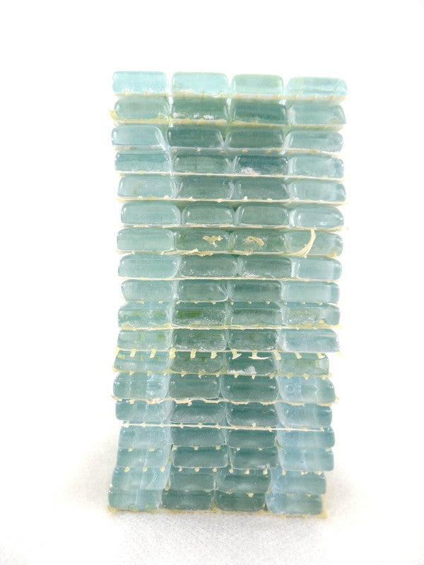 BORDÜRE Glasmosaik Wolkenblau Klarglas Borde 18 Stück 50 x 50 mm 288 Steine 5 mm
