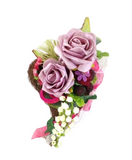CASA - POADOR GRABSCHMUCK Herz Reisig Rosa Kunstblumen Beeren Maiglöckchen
