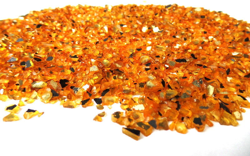 Spiegelgranulat Orange oder Silber 300 g Dose Körnung 1 - 4 mm Deko Varianten