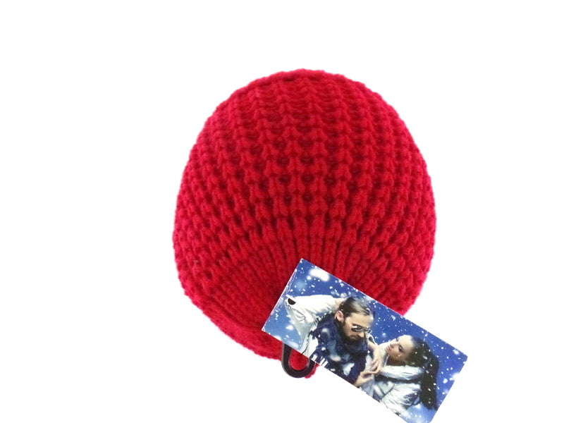Mützen Strickmützen Umschlag in 4 Farb - Varianten Beige Rosa Rot d. Braun