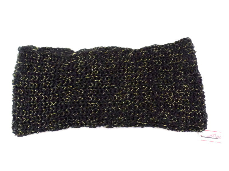 Schal Rundschal Schwarz Loop Wickelschal Schlauchschal gestrickt Polyester dick