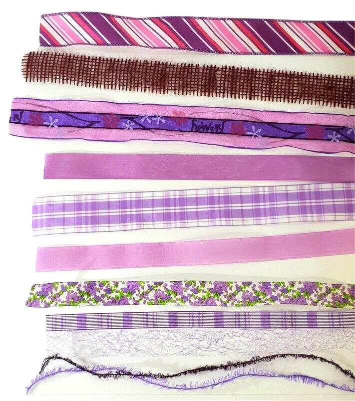 Geschenkband Schleifenband Deko Band Schleifen Bänder 12 x 5 Meter Lilatöne DIY
