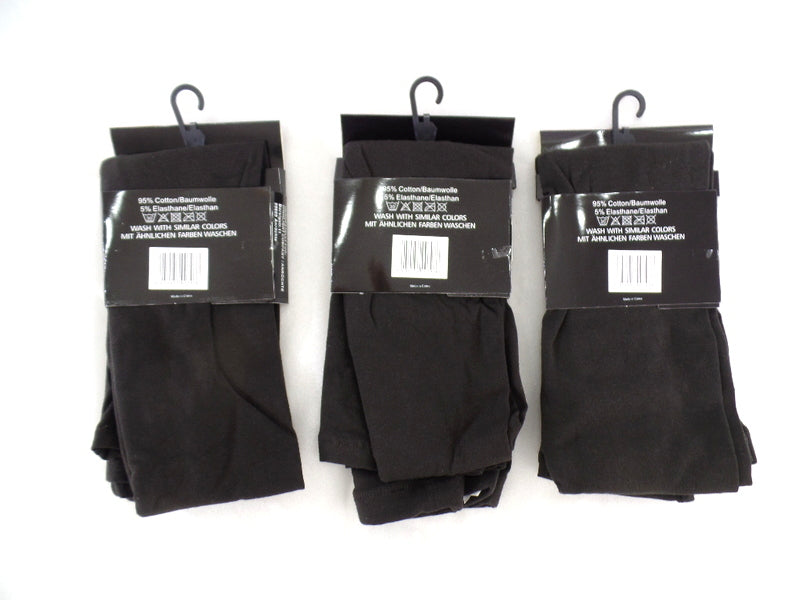 3 Paar Legging Damenleggins Highlight Company Baumwolle Varianten Schwarz