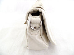 Axel David Tasche Creme Beige Schultertasche Magnetverschluss Henkel