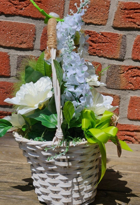 Casa-Poador Gesteck im Korb Anemone Osterglocken Kunstblumen Frühling Deko