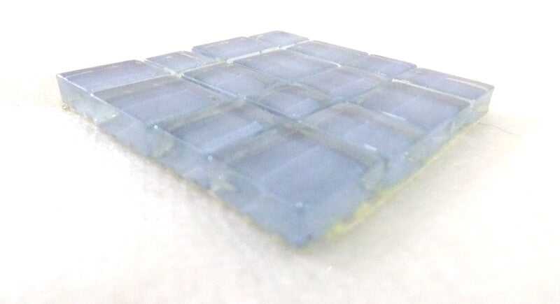 BORDÜRE Glasmosaik hellblau Klarglas Borde 4 Quadrate 50 x 50 mm x 5 mm flach