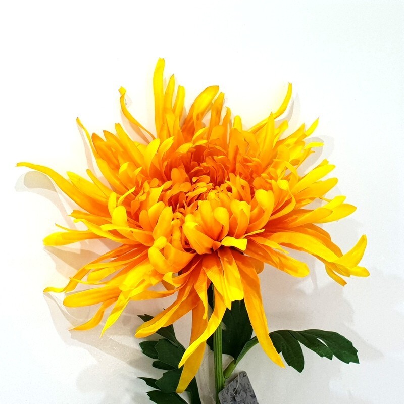 Spinnenchrysantheme Kunstblume künstliche Chrysantheme gelb 70 x20cm