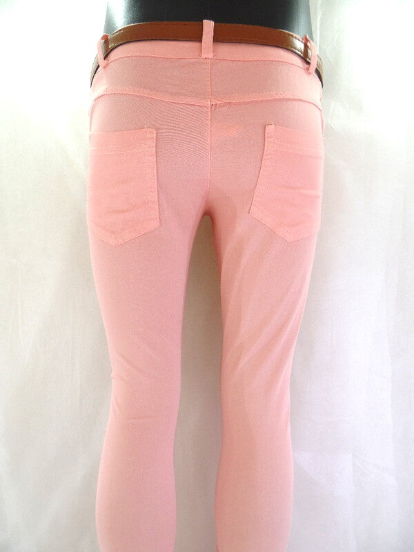 Hose Stoffhose Größe S Lachs Coralle Shini Mode mit Gürtel