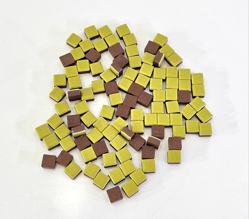 Casa-Poador Mosaiksteine Lime gelb grün matt mini Tüte ca100 Steine Basten DIY