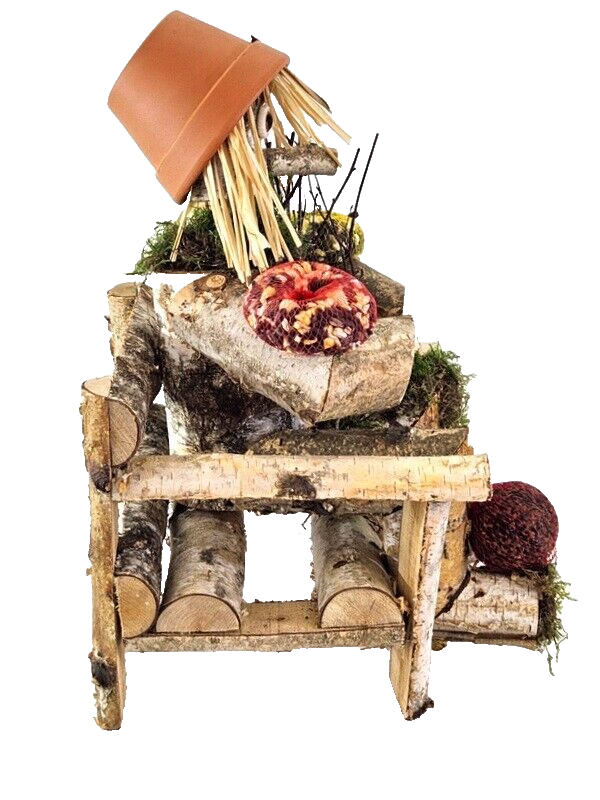 Vogelfutter Figur Männchen schöne Dekoration Sonnenblumenkerne Mais Futter Mix