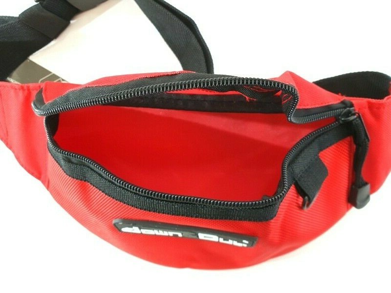Bauchtasche Gürteltasche Freizeit Hüfttasche Down & Out Rot N - 217 Logo weiß