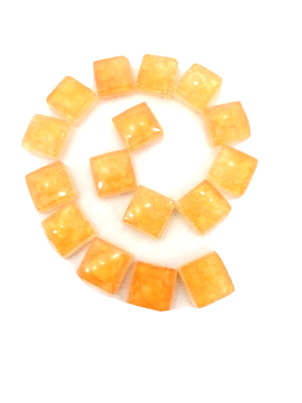 Mosaiksteine Waterdrops Orange 650 g 25 x 25 mm 49 Steine glatt Basteln DIY