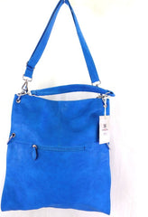 Mahel Tasche Schultertasche Hellblau  Reißverschluss Damentasche