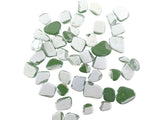 GLASMOSAIK GRÜN GLAS  500 g  8 - 20 mm  Polygonal transparent unregelmäßig lose Steine