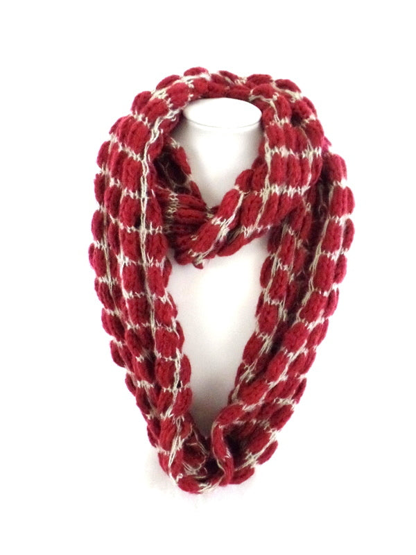 Schal Loop Wickelschal in 3 Farbvarianten Rot, Lila, Grün wählbar