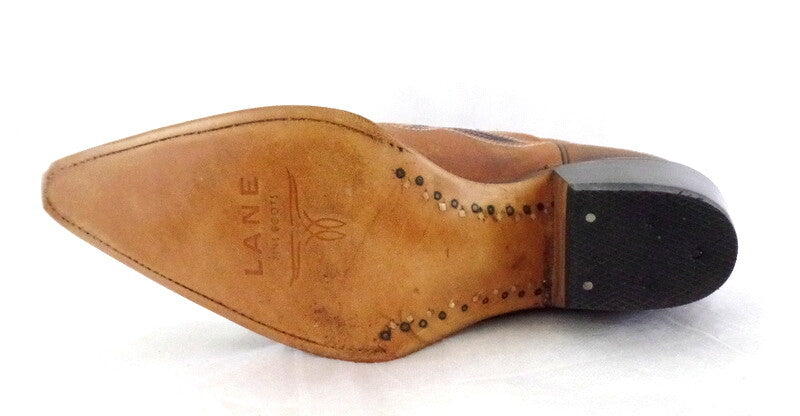 Westernstiefel 38 Hellbraun Lane Cowboystiefel Echt Leder spitz Applikationen