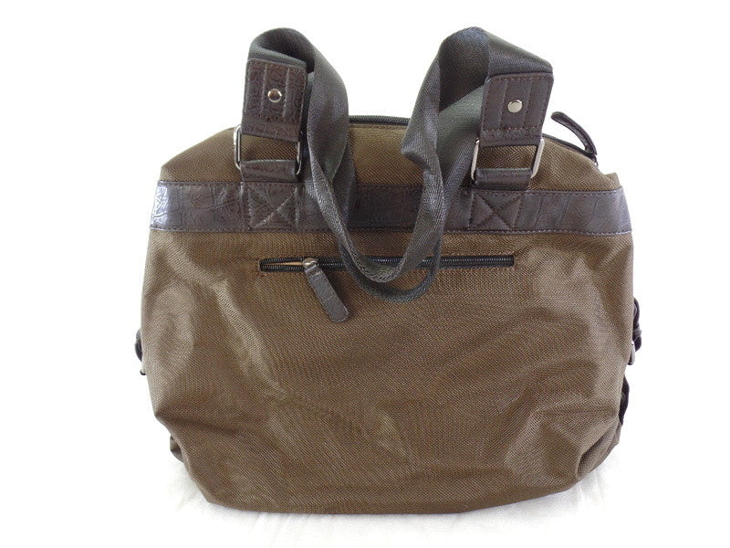 Geoss Tasche Braun Schultertasche Reißverschluss Damentasche