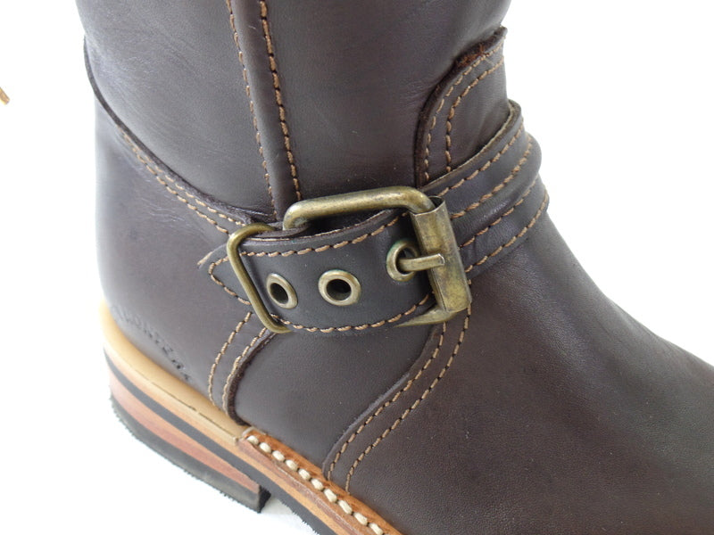 Westernstiefelette Arbeits Cowboyboot 35 UK 2 USA 4 Braun Schnalle Leder Mexico