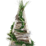 CASA - POADOR TANNENBAUM HOLZ Weiß künstliche Accessoires Sterne Deko