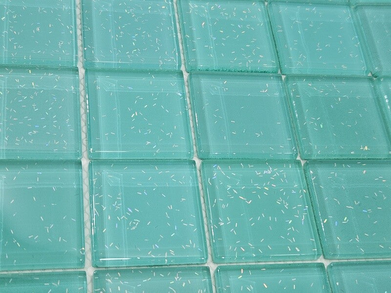 Casa-Poador Glasmosaik Fliesen Türkis glänzend Schwarz Matten Glas Varianten
