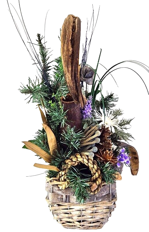 Casa-Poador Grabschmuck Grabgesteck Blau Weiß Wachsrose Kunstblumen Friedhof