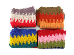 Schal Loop Wickelschal Bunt in 4 Farbvarianten Gelb, Rosa, Beige, Orange wählbar