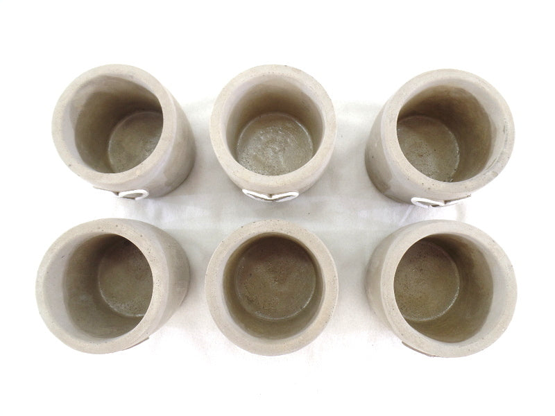 Töpfe Beton grau mit weißem Herz 6 klein 8 cm D. Varianten 3 groß 11 cm D