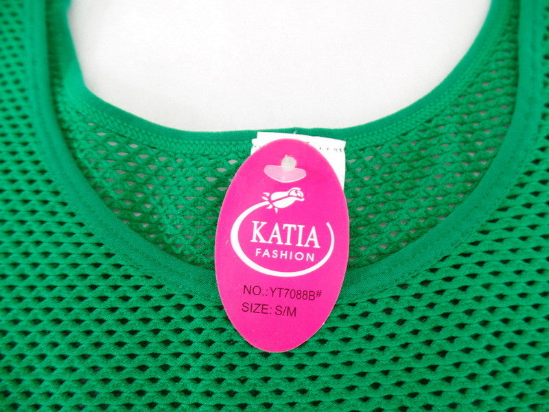 Top Netztop Netzshirt Grün Katia Fashion Stretch in 2 Größenvarianten wählbar
