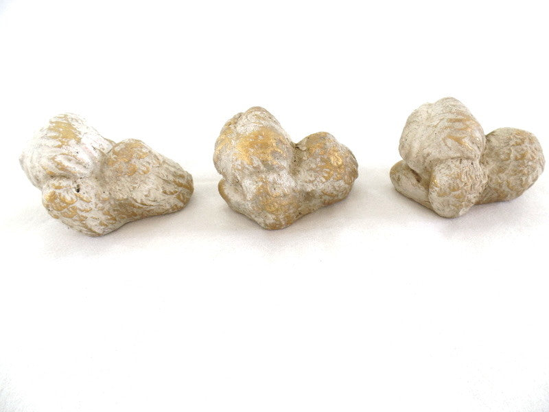 3 Engel Engelfigur patiniert goldfarben 7,5 cm x 6 x 5,5 cm Weihnachten Deko kl.