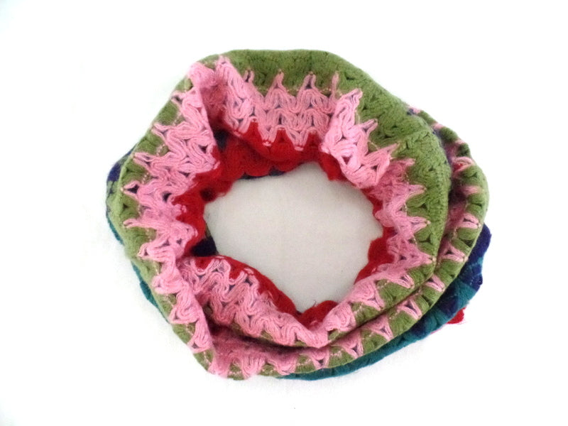 Schal Loop Wickelschal Bunt in 4 Farbvarianten Gelb, Rosa, Beige, Orange wählbar