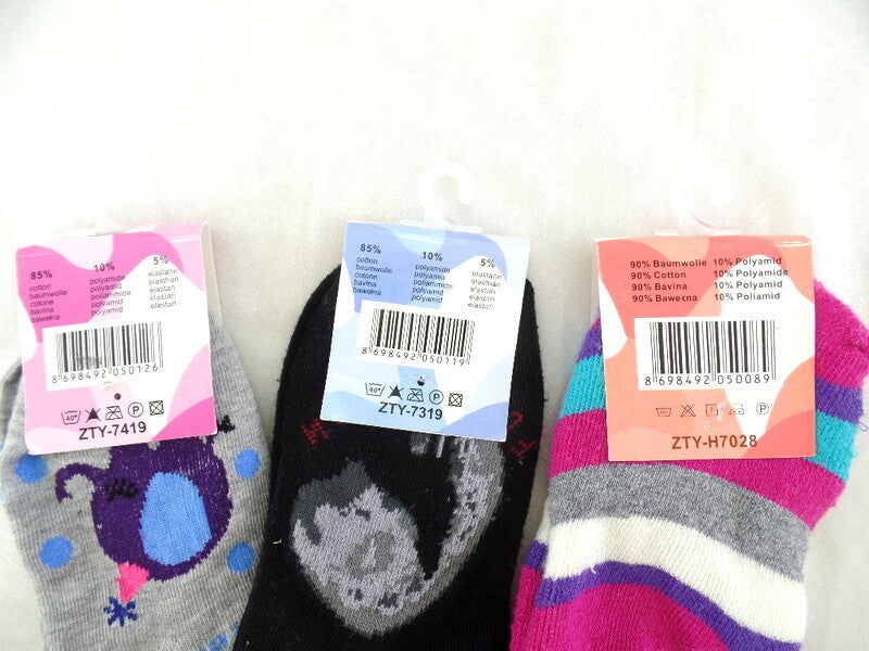 Kinder Sneaker 15 Paar Socken 26 - 27 Füßlinge kurz Mädchen / Jungen bunt