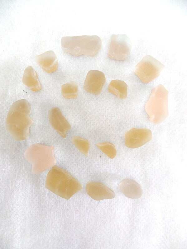 Casa-Poador Mosaiksteine Crush-Glas Beige Lachs Mix matt unregemäßig 650 g
