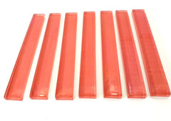 Glasmosaiksteine Mosaikstäbchen Strawberry 7 Stück glatt Glasstäbchen Küche