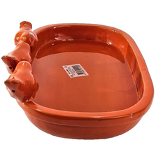 Vogeltränke Vogelbad Orange Garten Wasserschalen Vogelbecken Tiertränke Geschenk