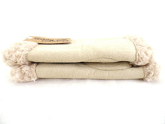 Handschuhe Fingerlos Creme Beige L / XL Kunstleder Kunstfell Natural Spirit