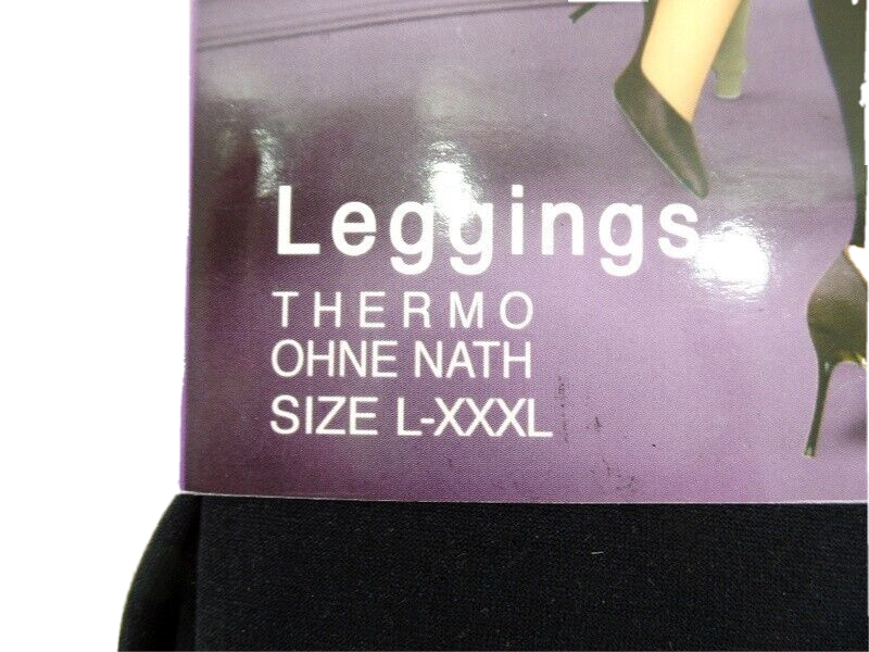 Leggings Damenleggings Thermo Schwarz ohne Naht E & F