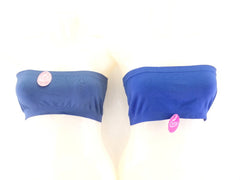 Bandau 5 er Set Bustier S / M Nahtlos Bügelos 4 x Blau 1 x BraunTrägerlos Sport