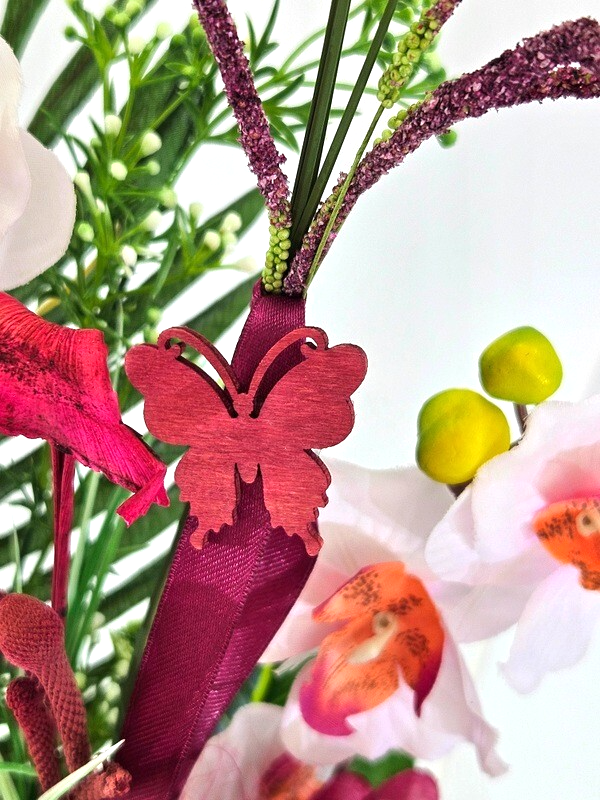 Casa-Poador Gesteck Orchidee Phalenopsis Kunstblumen Rosa künstliche  Geschenk