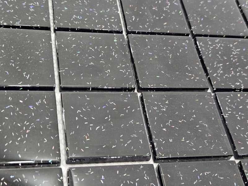 Casa-Poador Glasmosaik Fliesen Türkis glänzend Schwarz Matten Glas Varianten