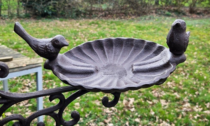 Vogeltränke Haken Futterschale Guss Vogelbad Gartendeko Vogelbad Geschenk