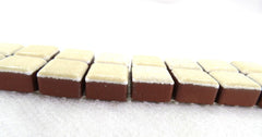 Casa-Poador Mosaiksteine Bordüre Creme Borde 30 cm Lang 48 Steine