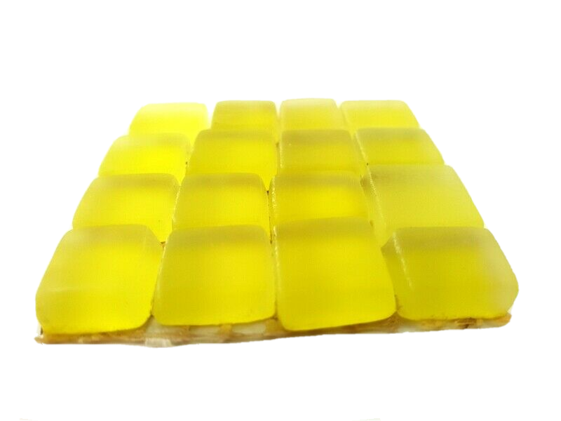 Glasmosaik Zitronengelb Mosaiksteine matt Glas Borde 4 x Quadrate Mosaik Basteln