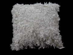 Kissen Weiß Langflor leicht glitzernd 40 cm x 40 cm Dutch Decor edel
