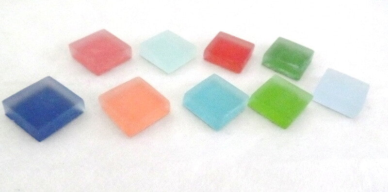 Casa-Poador Glasmosaik 171 Stück gefrostet 1700 g 9 Farben Mix bunt Mosaik