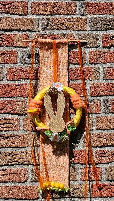 Casa-Poador Kranz Tür Wand Kranz künstlich Osterhase Osterglocken Geschenk